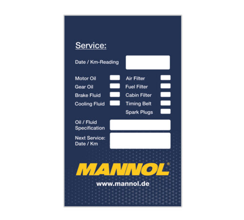 MANNOL Oil Service Sticker 1804