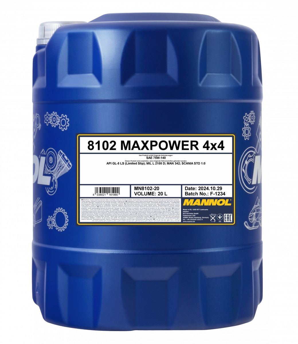 MANNOL Maxpower 75W-140 GL-5 8102 – Image 5